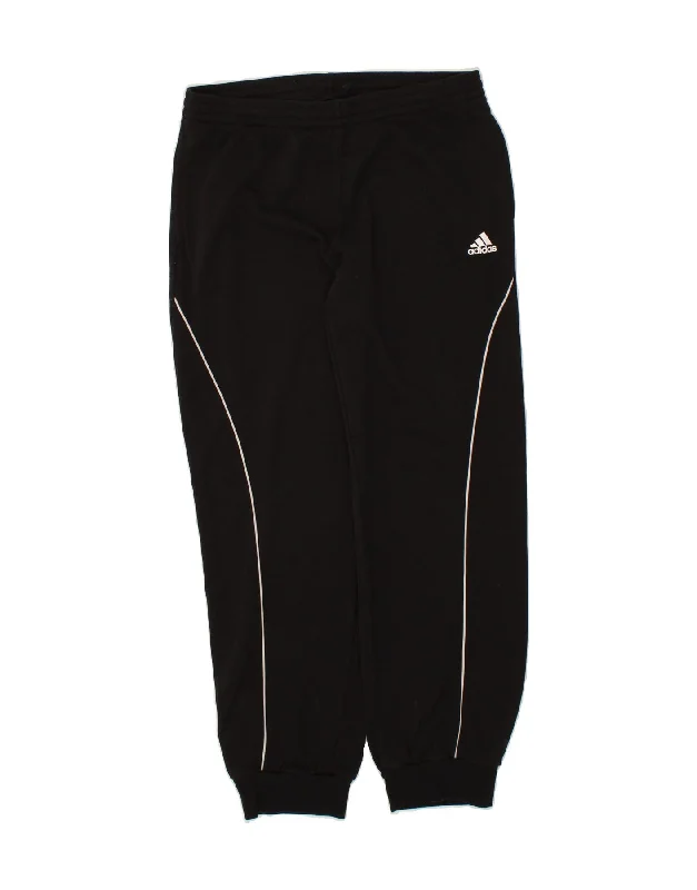 ADIDAS Womens Tracksuit Trousers Joggers UK 16/18 Large Black Cotton