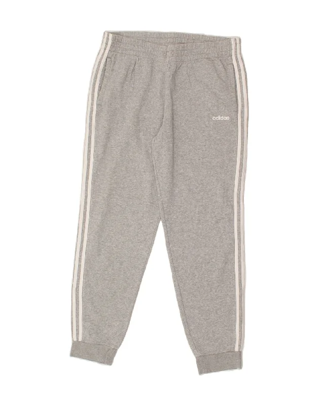 ADIDAS Womens Tracksuit Trousers Joggers UK 20/22 XL  Grey Cotton