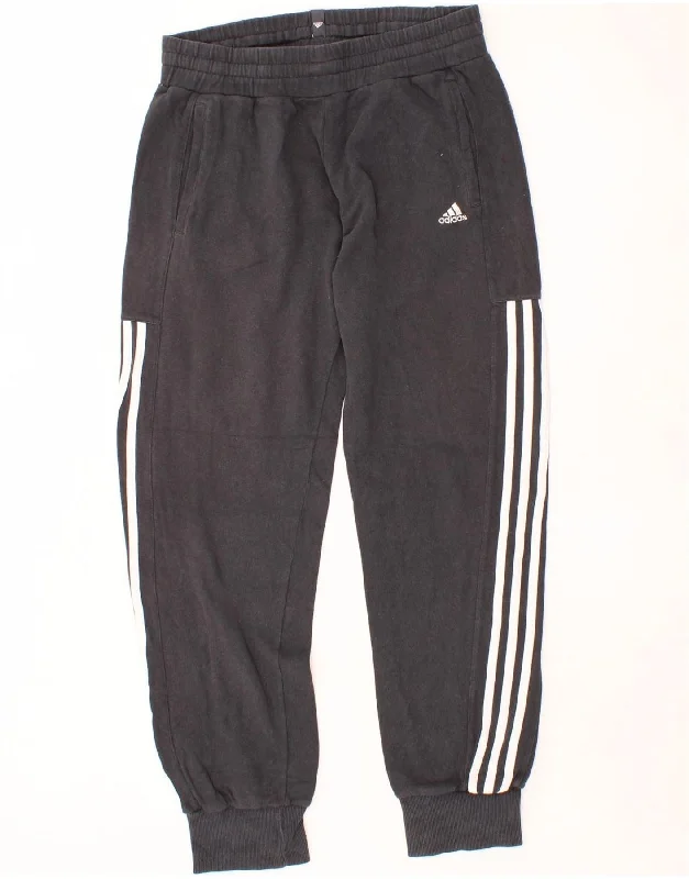 ADIDAS Womens Tracksuit Trousers Joggers UK 40/42 Medium  Black Cotton