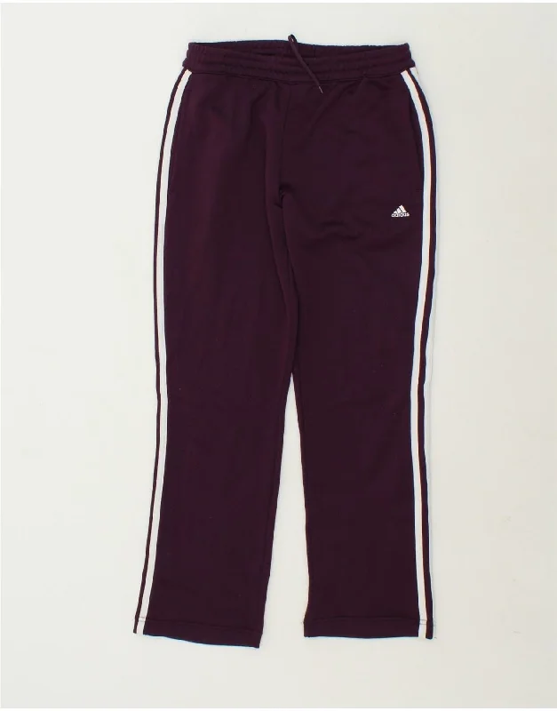 ADIDAS Womens Tracksuit Trousers UK 12 Medium Purple Polyester