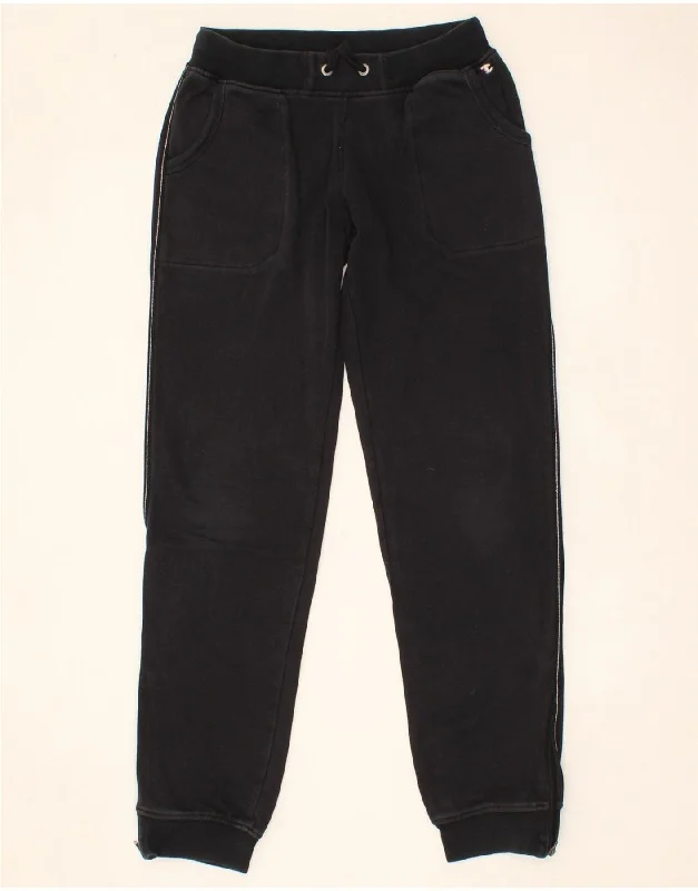 CHAMPION Womens Tracksuit Trousers Joggers UK 14 Medium Black Cotton