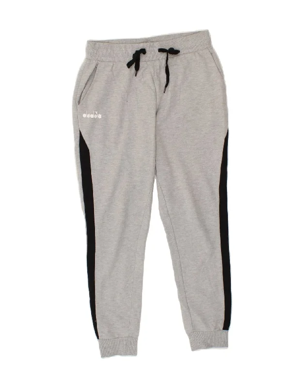 DIADORA Womens Tracksuit Trousers Joggers UK 10 Small  Grey Colourblock