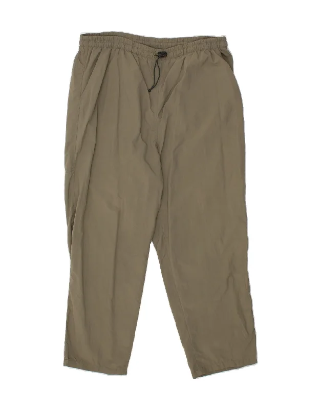 MOUNTAIN EQUIPMENT Womens Tracksuit Trousers UK 14 Large Khaki Nylon