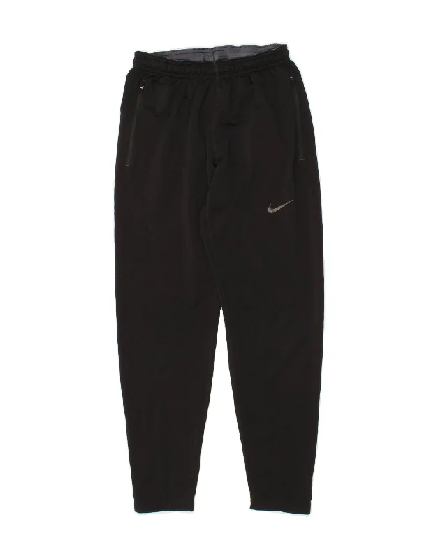 NIKE Womens Dri Fit Tracksuit Trousers UK 10 Small  Black