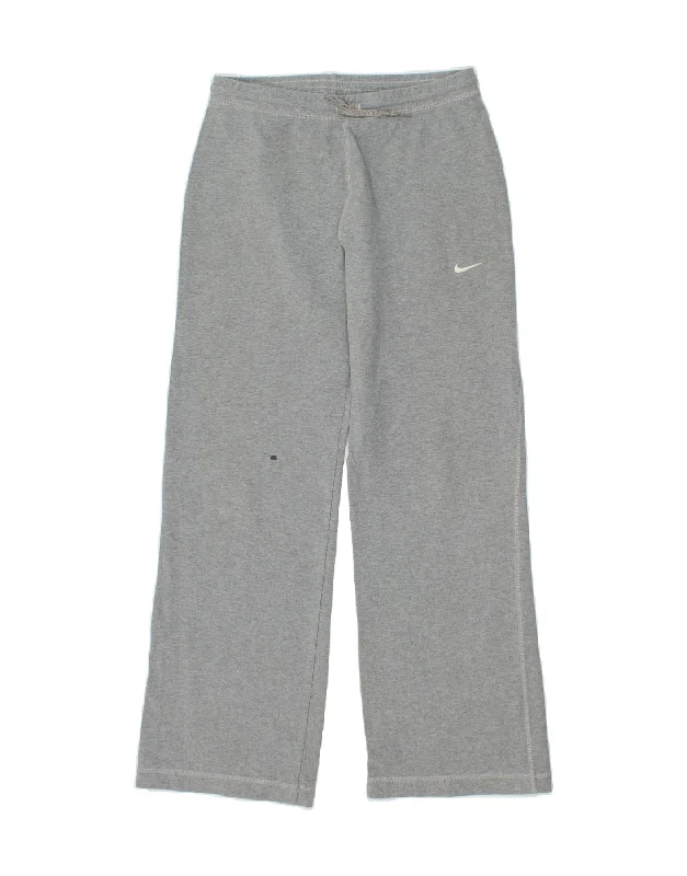 NIKE Womens Tracksuit Trousers UK 10/12 Medium  Grey Cotton