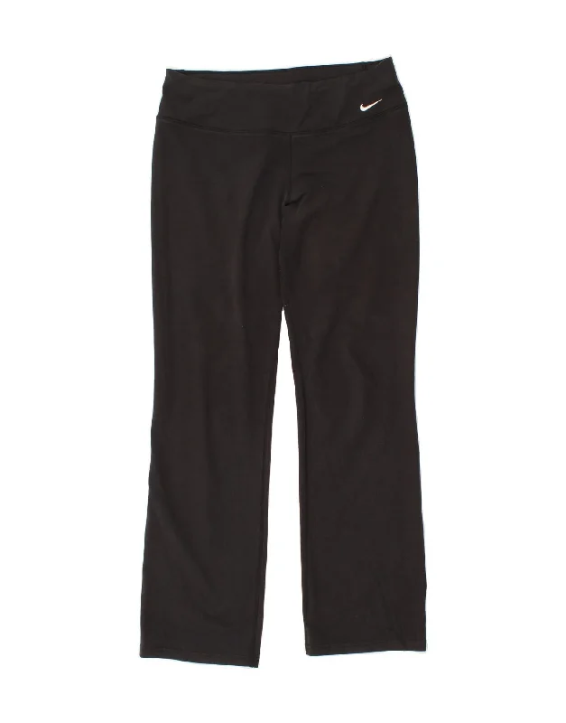 NIKE Womens Tracksuit Trousers UK 16 Large  Black Cotton