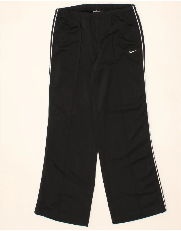 NIKE Womens Tracksuit Trousers UK 8/10 Small  Black Polyester