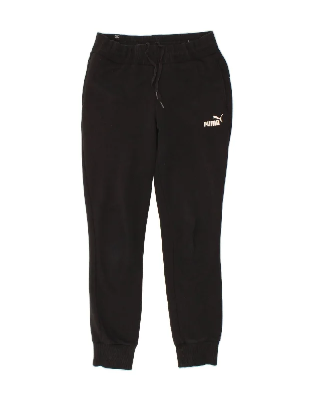 PUMA Womens Tracksuit Trousers Joggers UK 10 Small Black